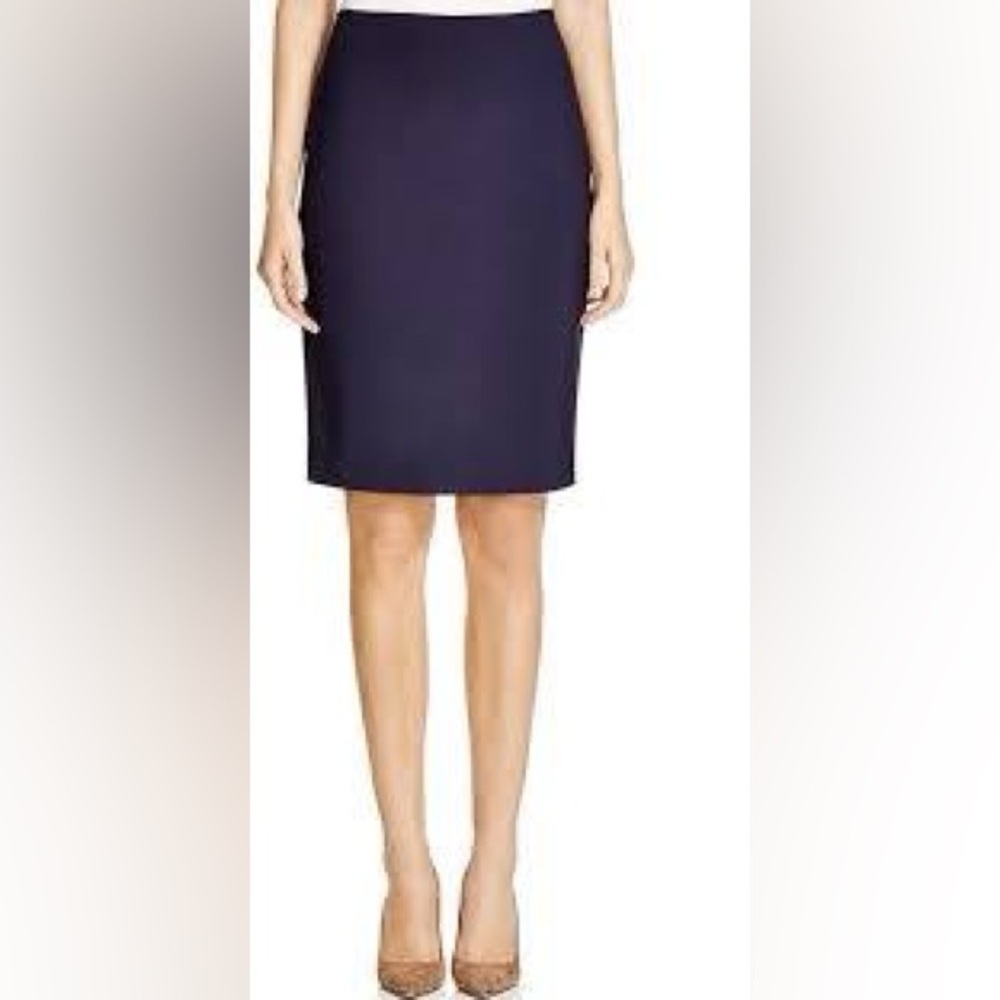 TAHARI ASL Navy Blue Pencil Skirt